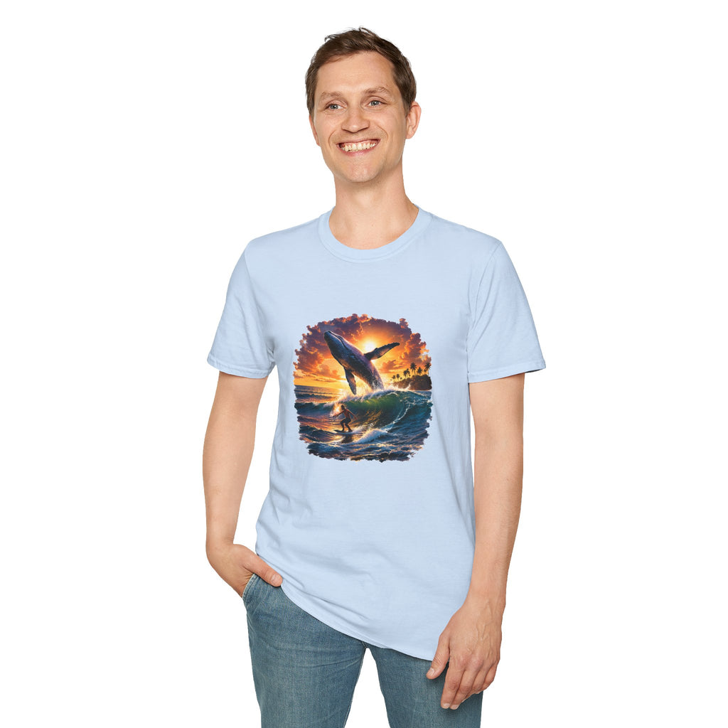 Whale Sunset T-Shirt — Ocean Jumping Humpback Tee