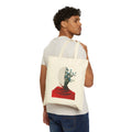 Art Canvas Tote Bag -Surreal Floral Head Art Print