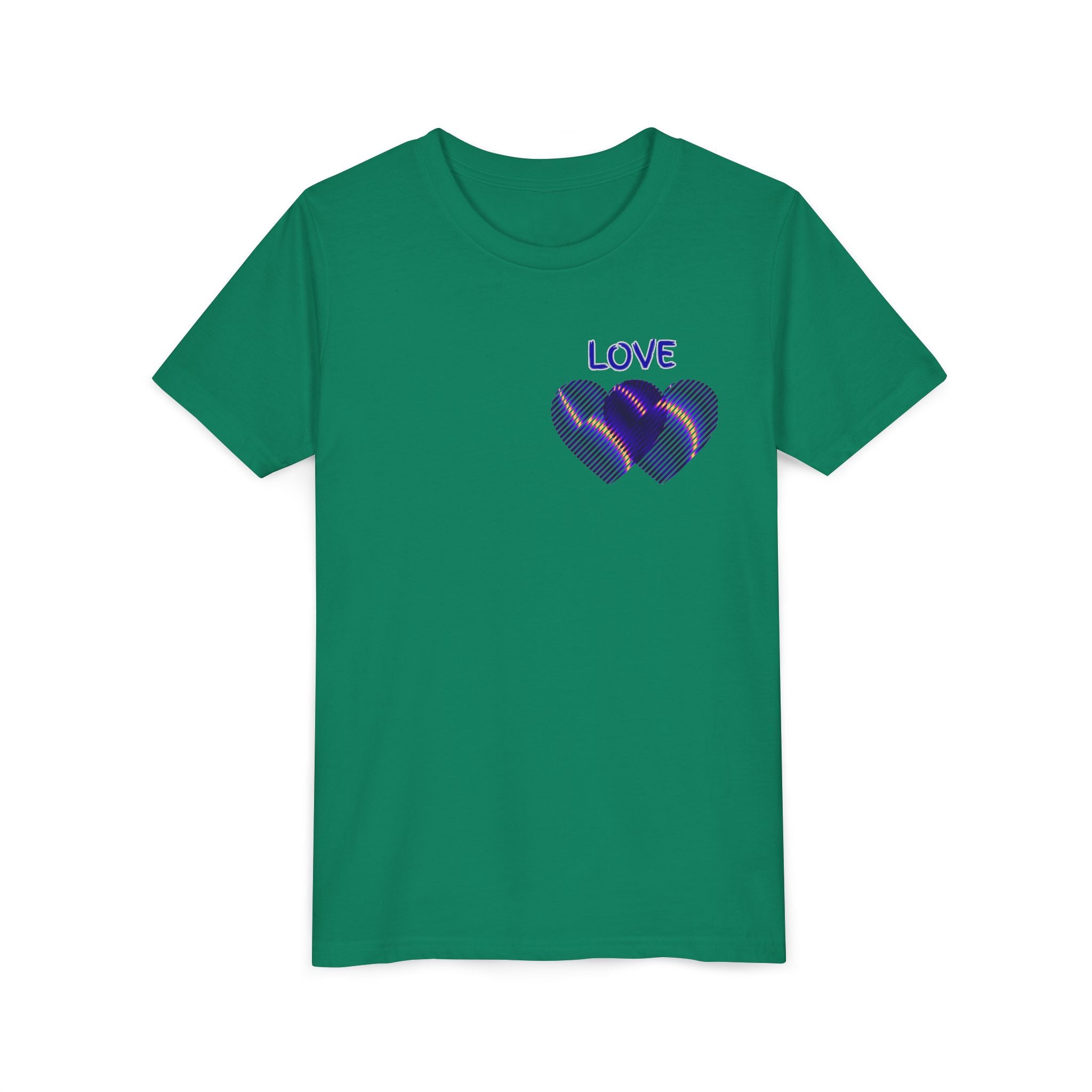 Youth Tee — Purple Heart 'LOVE' Graphic Kids T-Shirt