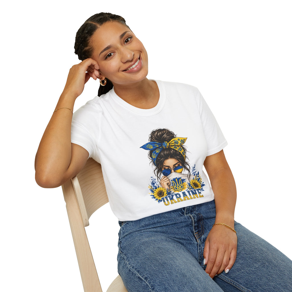 Ukraine Sunflower Bandana T-Shirt — Stylish Patriotic Graphic Tee