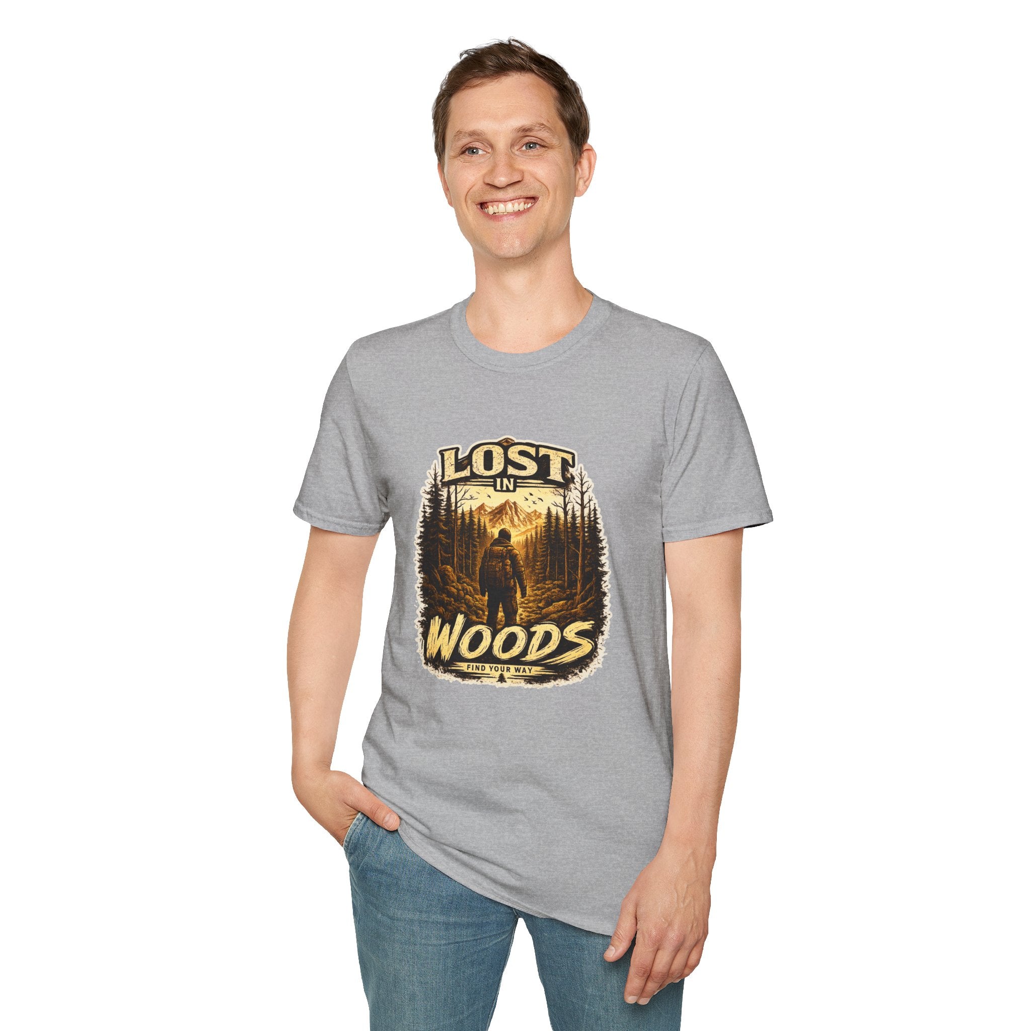 Lost in Woods Shirt | Vintage Forest Graphic Tee | Hiking Nature T-Shirt