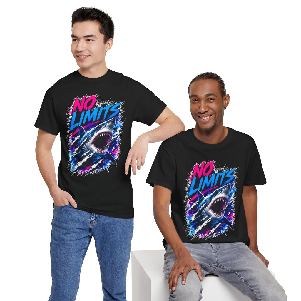 No Limits Shark T-Shirt | Great White Shark Graphic Tee | Unisex Streetwear Shirt | Ocean Lover Gift | Bold Shark Art Tee