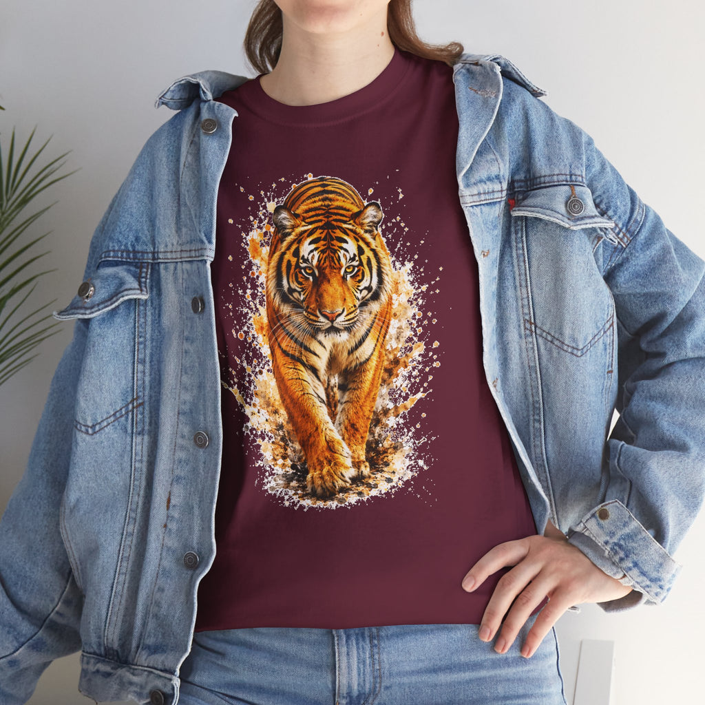 Majestic Tiger T-Shirt, Watercolor Tiger Graphic Tee, Unisex Wildlife Shirt, Tiger Lover Gift, Animal Art Tee