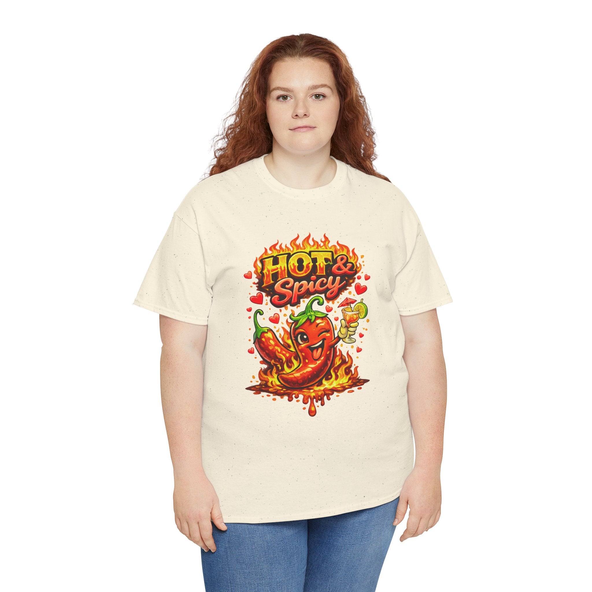 Hot & Spicy Pepper Shirt, Funny Chili Graphic Tee, Cute Food Lover T-Shirt, Spicy Gift