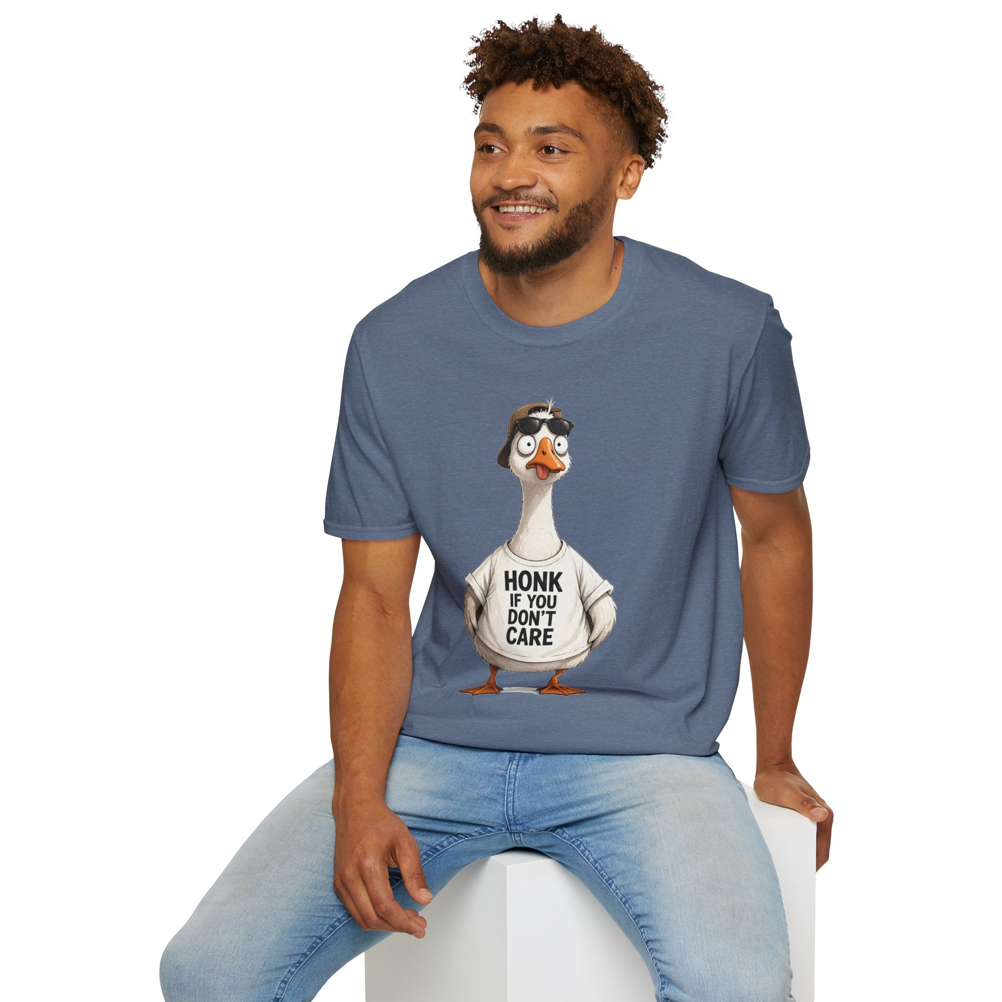 Funny Goose Shirt Honk If You Don’t Care T-Shirt Meme Graphic Tee Unisex Funny Animal Shirt Sarcastic Humor Gift Casual Tee