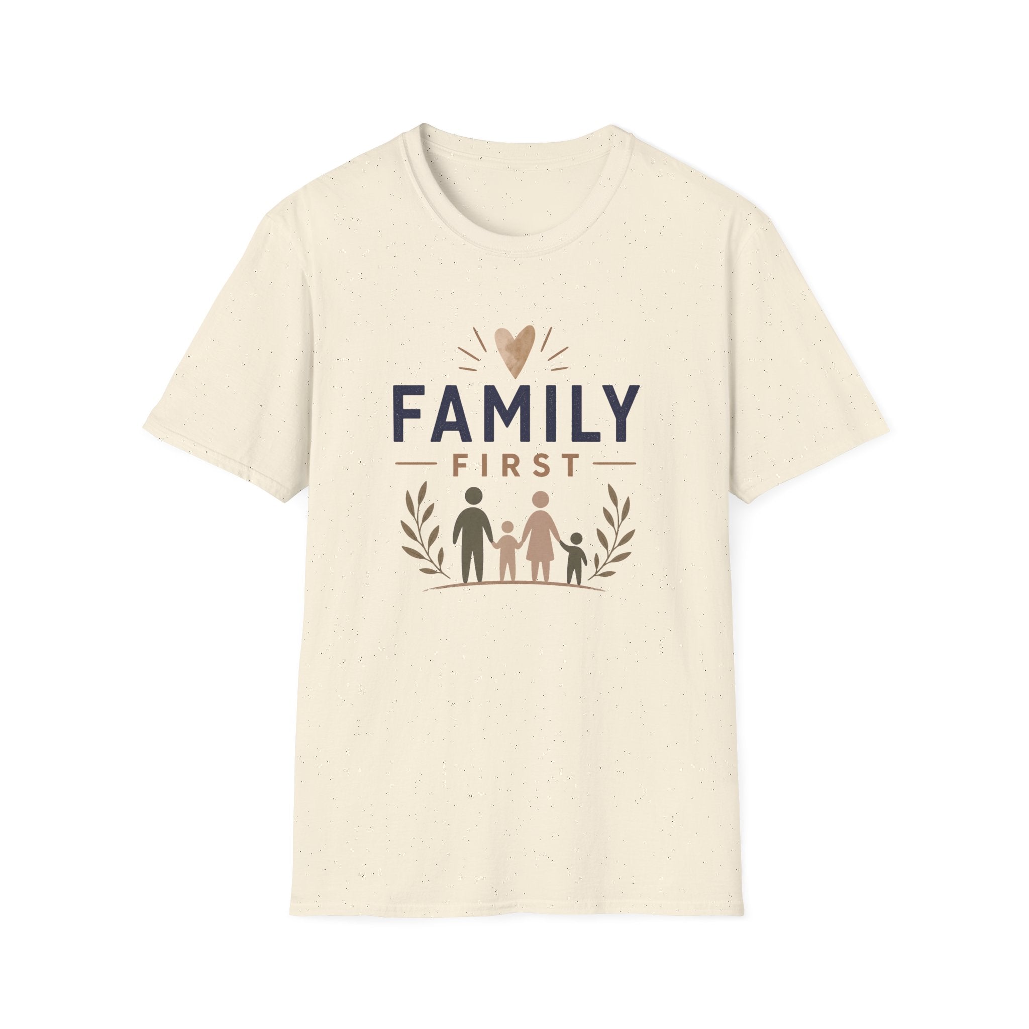 Family First T-Shirt | Matching Family Shirt | Cute Family Graphic Tee | Gift for Mom Dad Kids | Minimalist Family Shirt