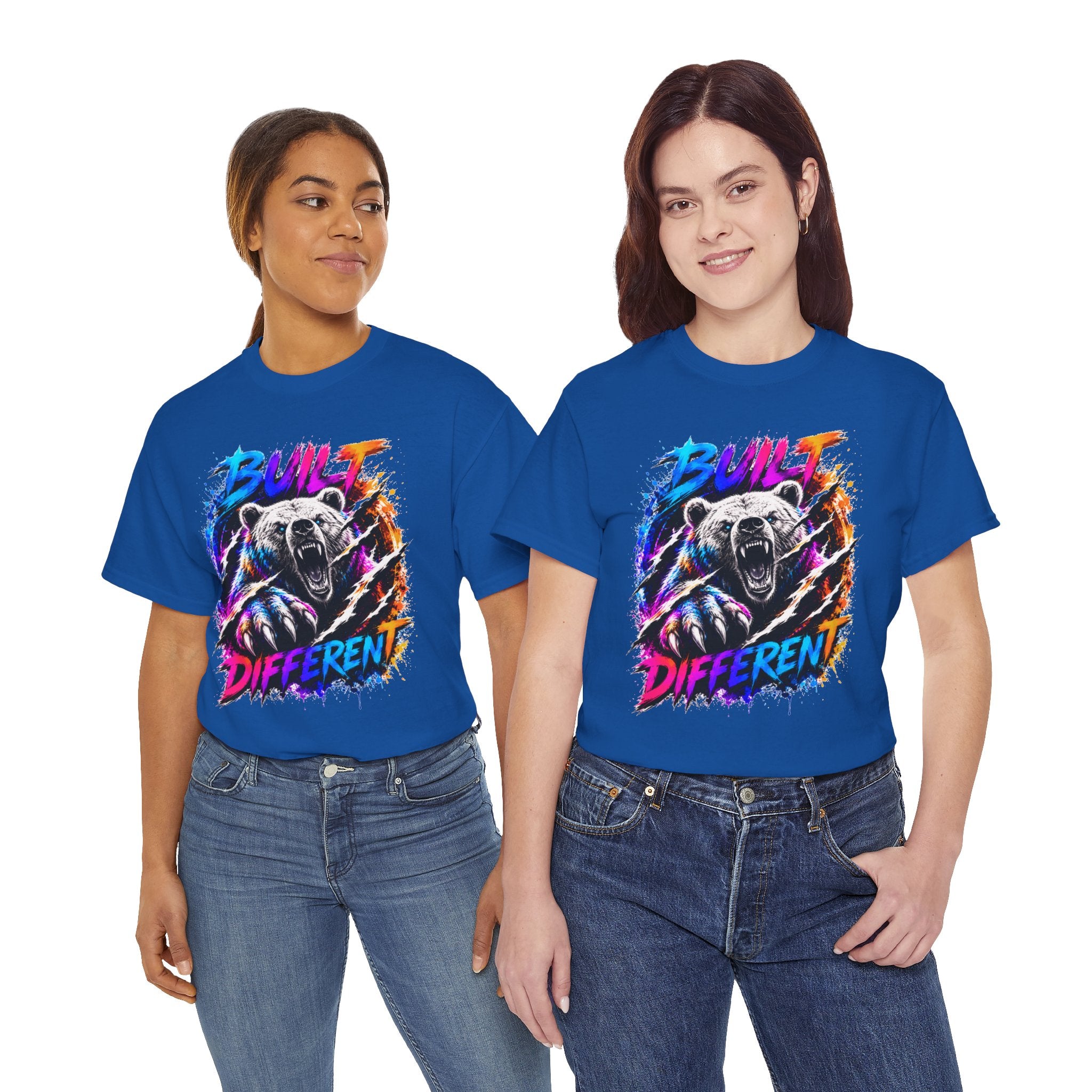 Built Different Bear T-Shirt — Bold Retro Grunge Graphic Tee