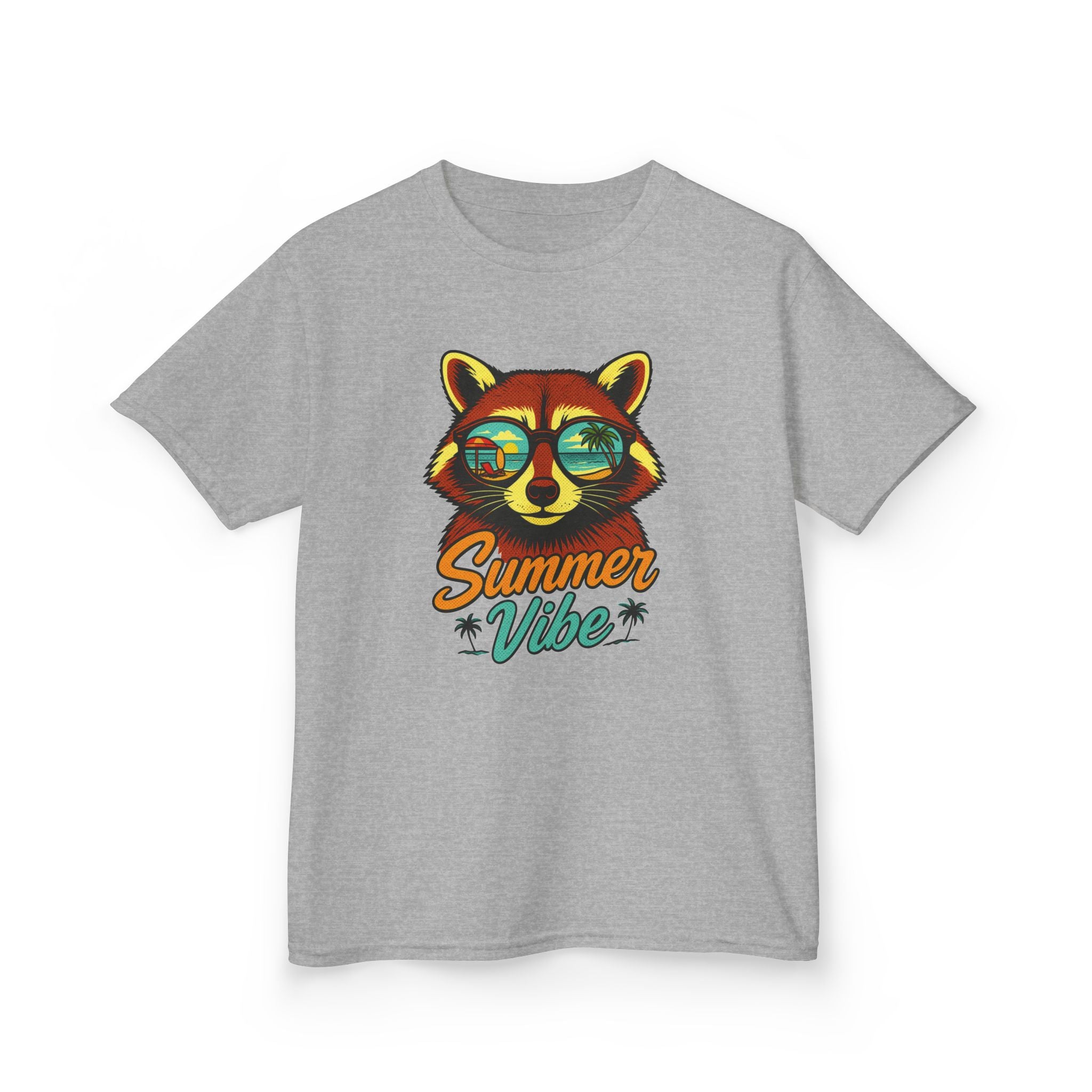 Kids Tee - 'Summer Vibe' Sunglasses Raccoon Graphic