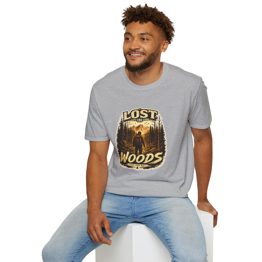Lost in Woods Shirt | Vintage Forest Graphic Tee | Hiking Nature T-Shirt