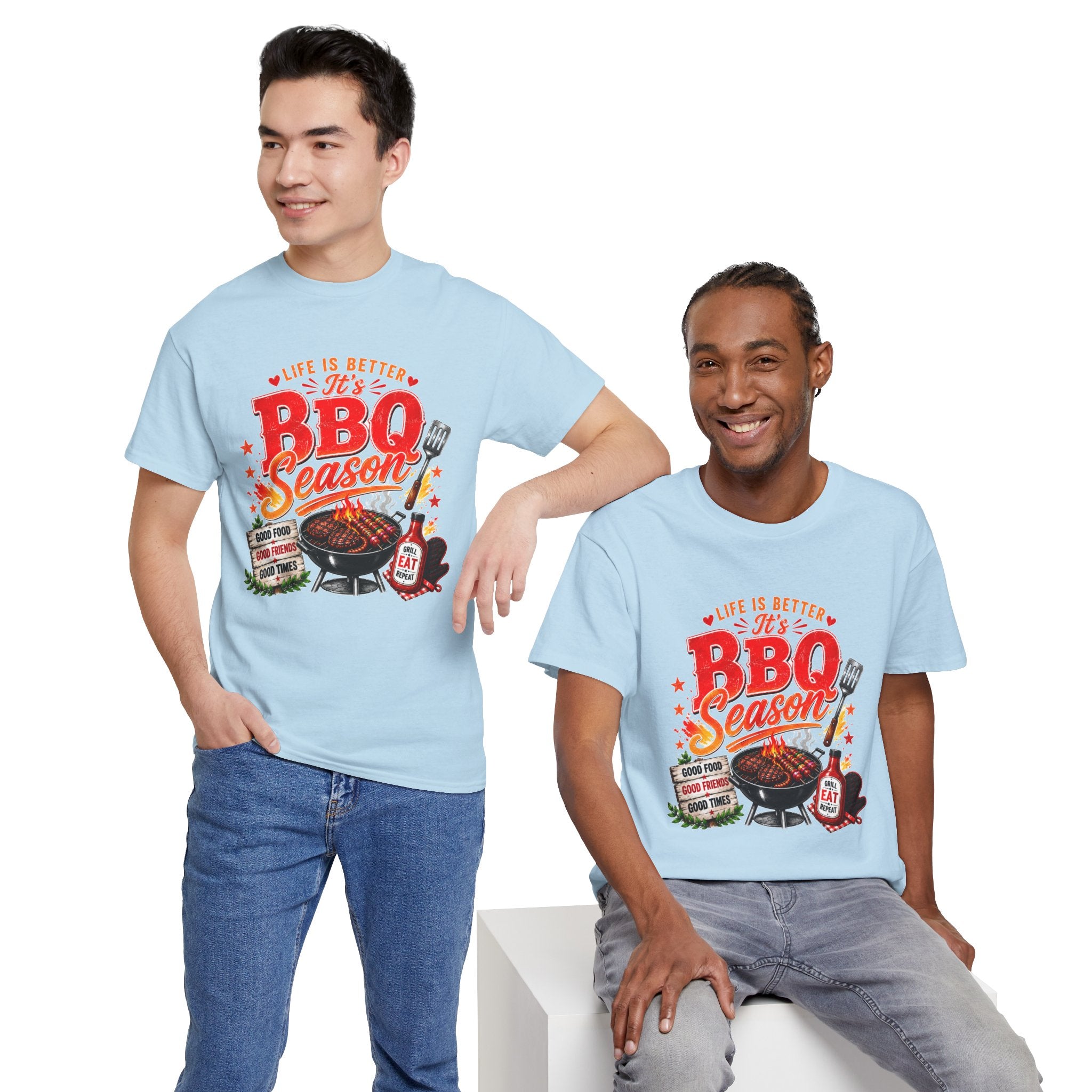 BBQ Season T-Shirt | Life Is Better It's BBQ Season Tee | Funny Grill Shirt | Summer Cookout Shirt | Barbecue Lover Gift | Backyard BBQ Tee