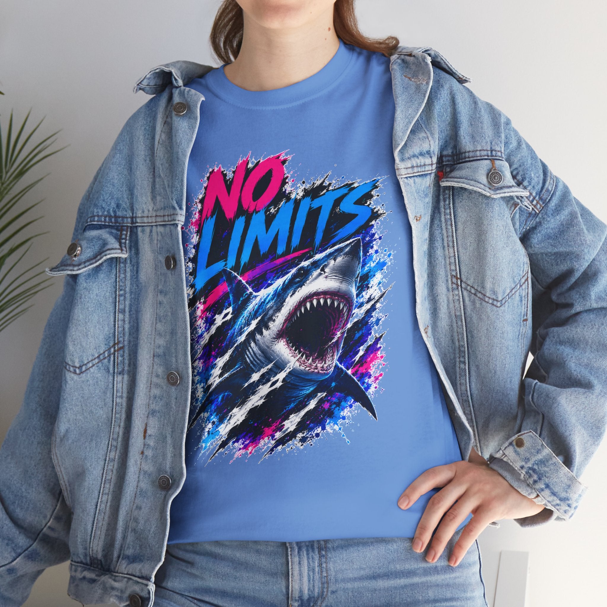 No Limits Shark T-Shirt | Great White Shark Graphic Tee | Unisex Streetwear Shirt | Ocean Lover Gift | Bold Shark Art Tee