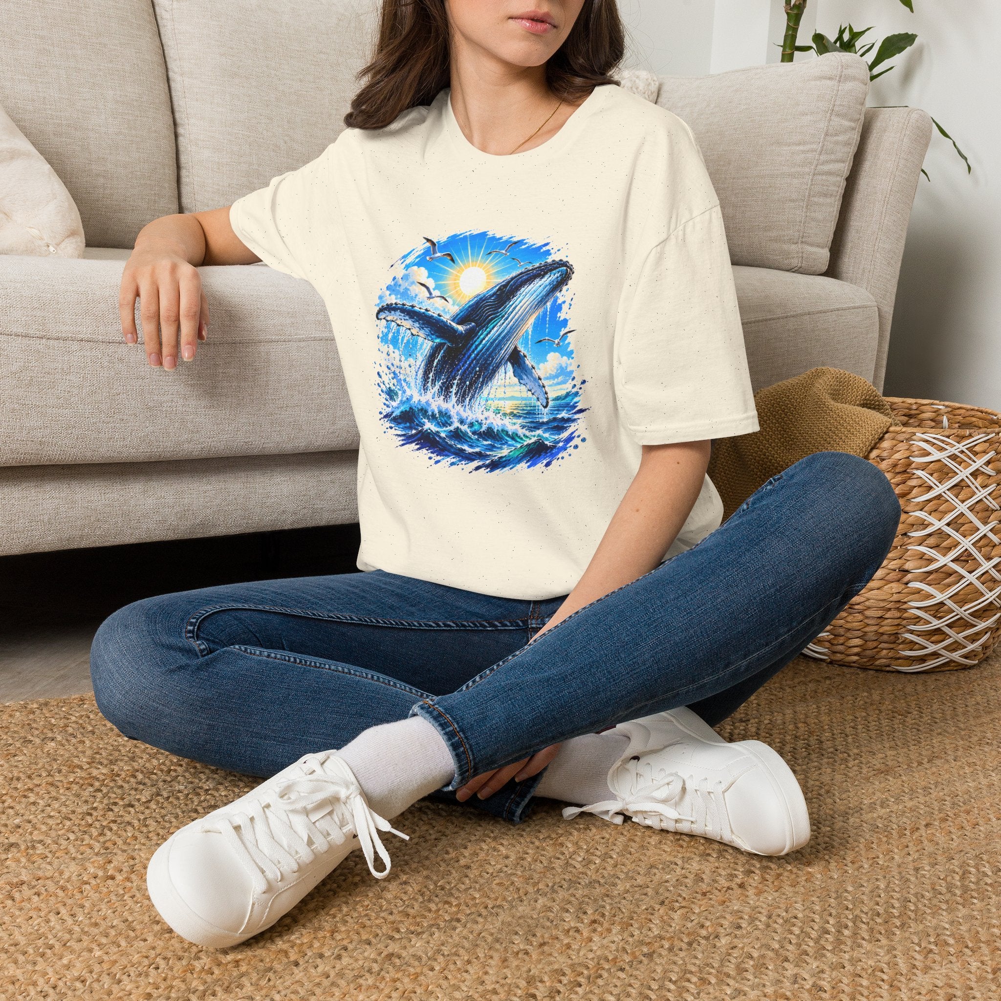 Whale Shirt, Ocean T-Shirt, Humpback Whale Shirt, Sea Life Tee, Beach Lover Gift, Ocean Lover Shirt