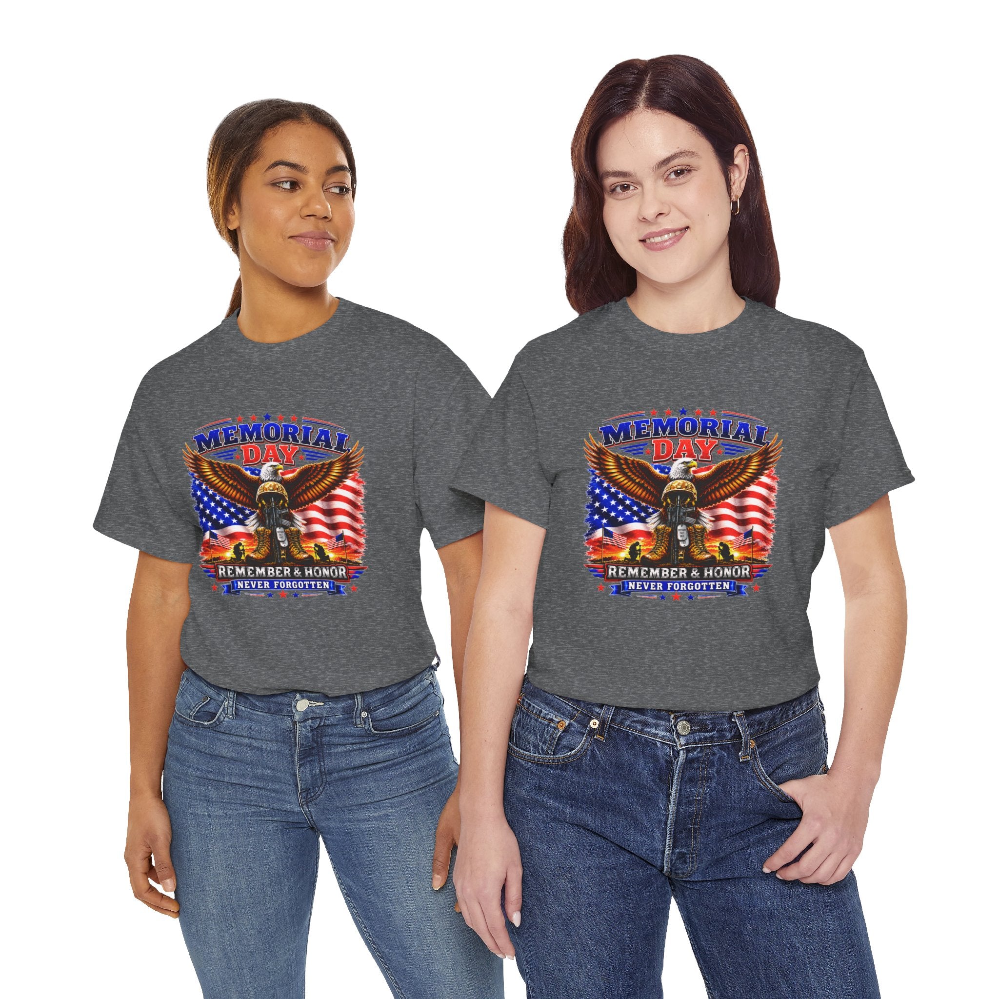 Memorial Day Shirt, Patriotic Eagle T-Shirt, Remember & Honor Tee, American Flag Graphic Shirt, Military Tribute Gift