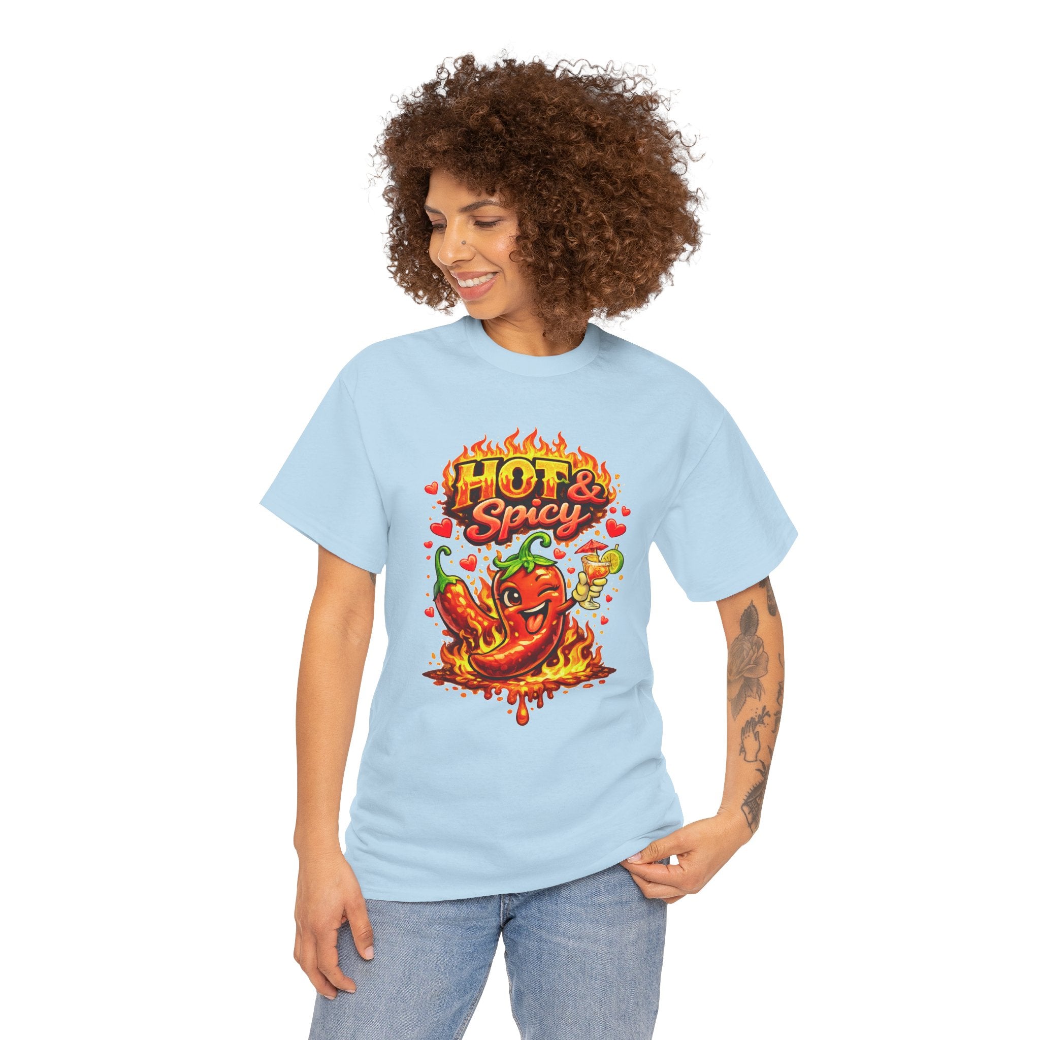 Hot & Spicy Pepper Shirt, Funny Chili Graphic Tee, Cute Food Lover T-Shirt, Spicy Gift