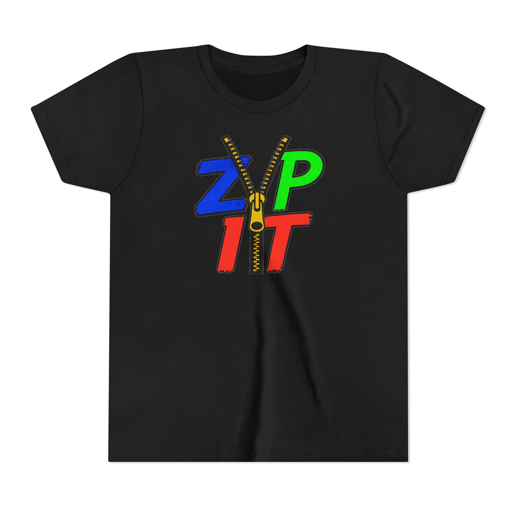 Youth Tee - "Zip It" Colorful Zipper Graphic