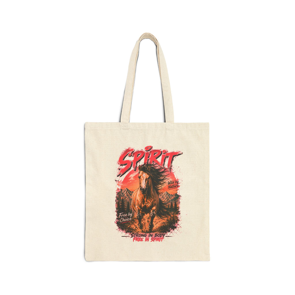 Tote — 'Spirit' Wild Horse Cotton Canvas Tote Bag