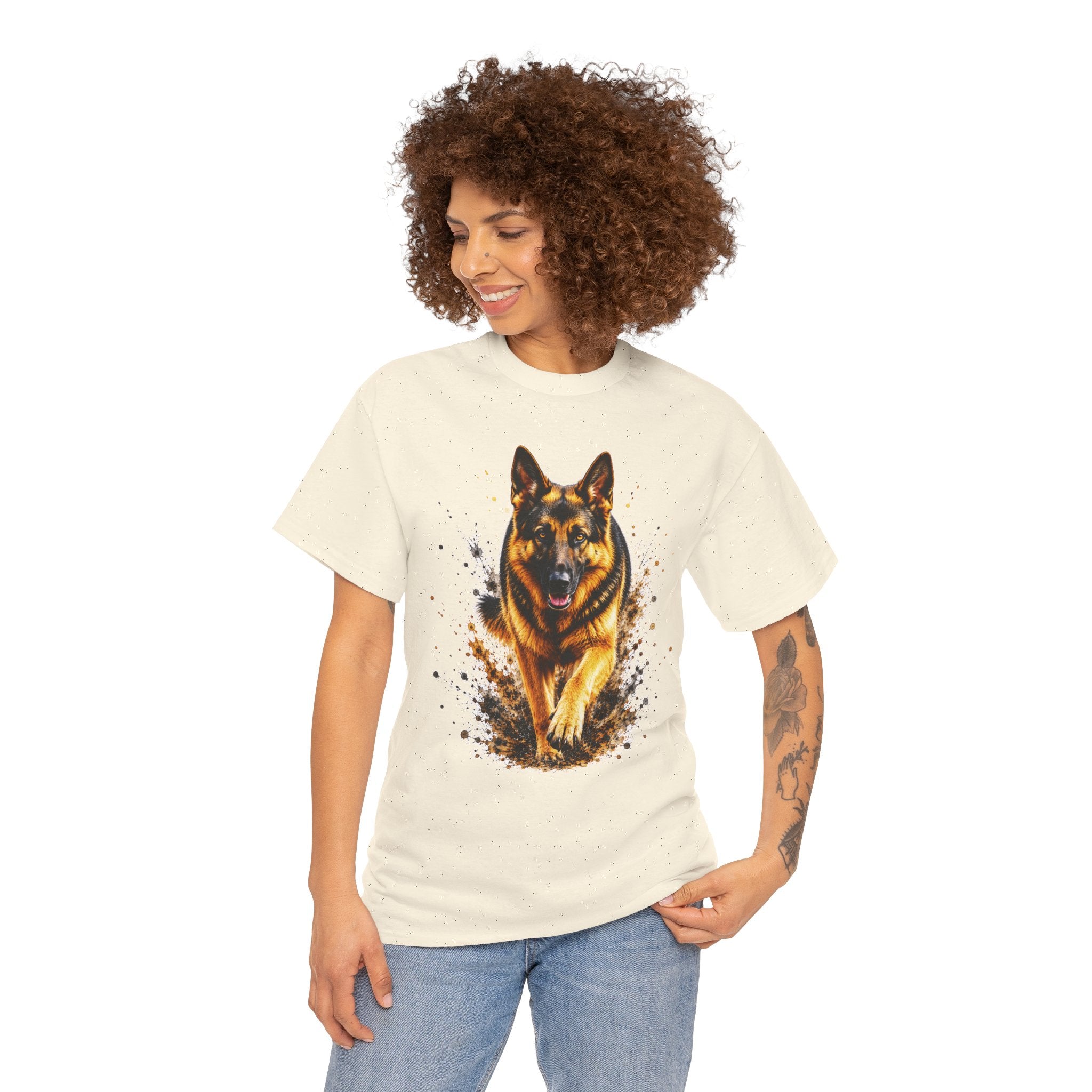 German Shepherd Running T-Shirt, German Shepherd Graphic Tee, Dog Lover Shirt, Unisex German Shepherd Tee, Gift for Dog Owner, K9 Animal Shirt