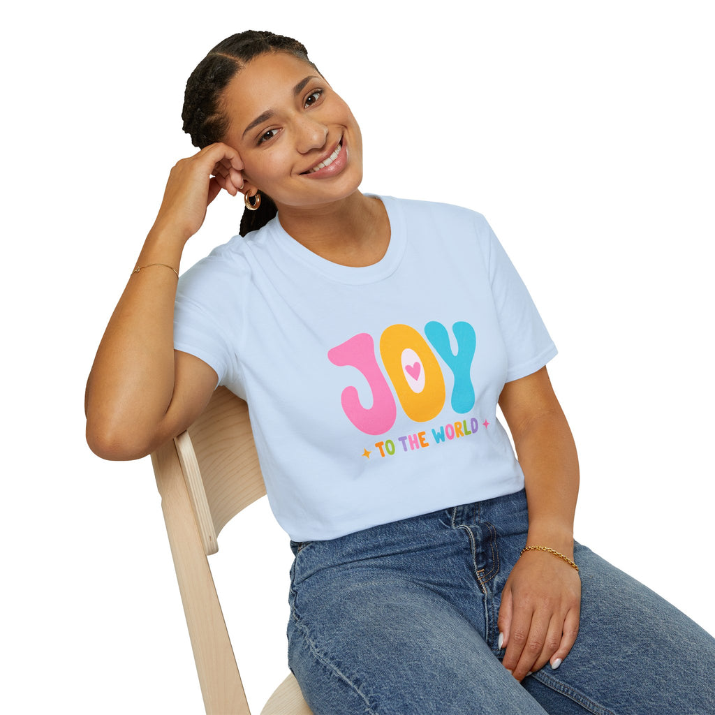 Joy to the World T-Shirt — Colorful Holiday Christmas Tee