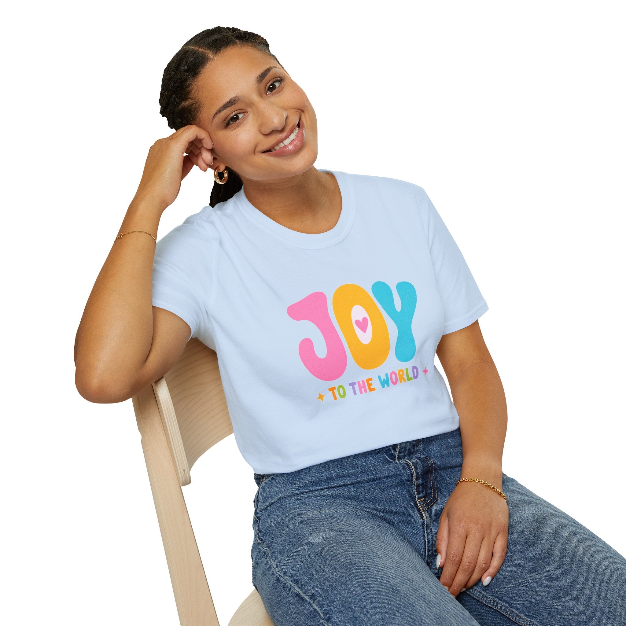 Joy to the World T-Shirt — Colorful Holiday Christmas Tee