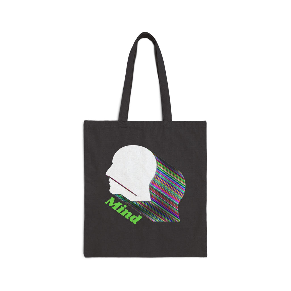 Mind Profile Tote Bag, Abstract Head Art, Modern Minimalist Design, Aesthetic Canvas Tote