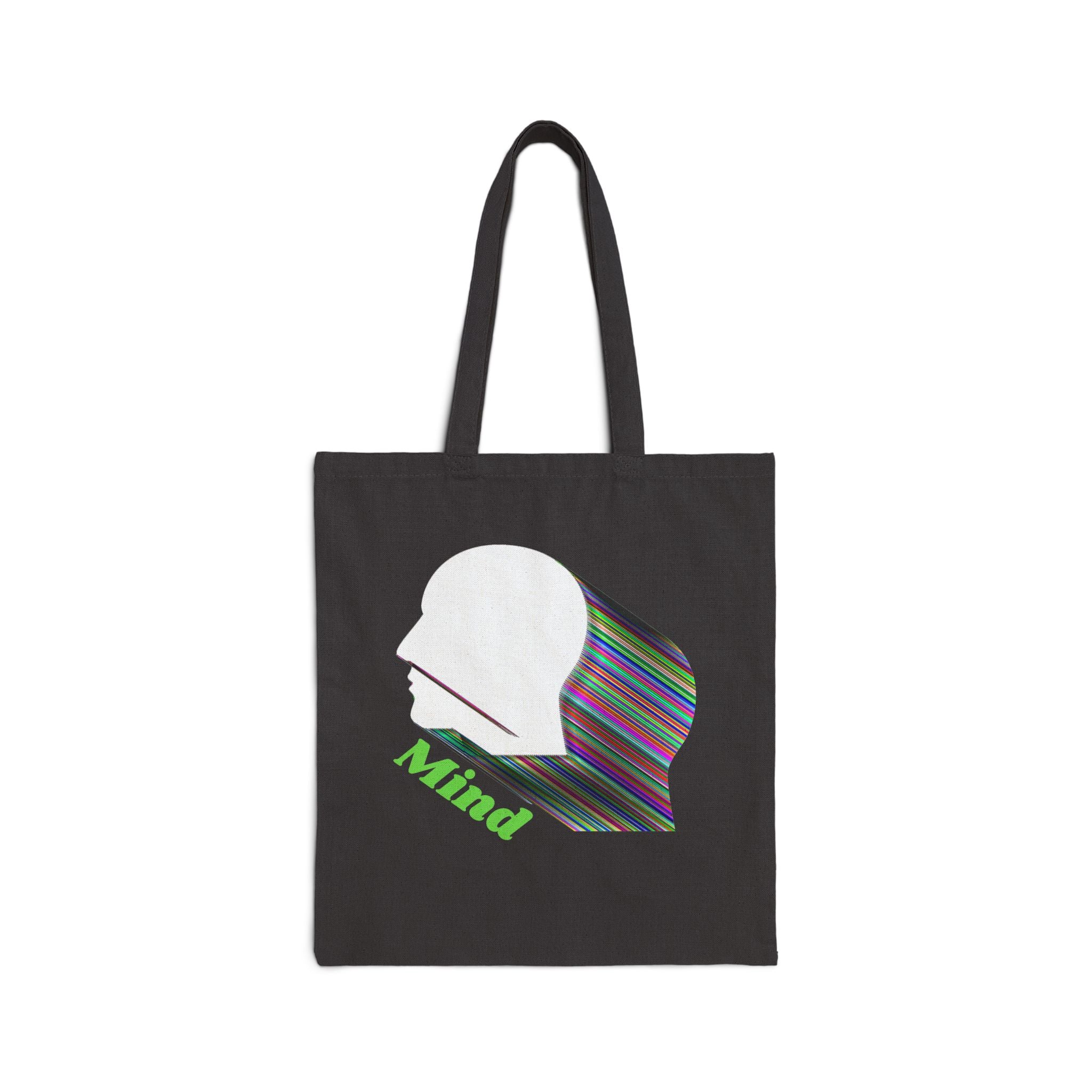 Mind Profile Tote Bag, Abstract Head Art, Modern Minimalist Design, Aesthetic Canvas Tote