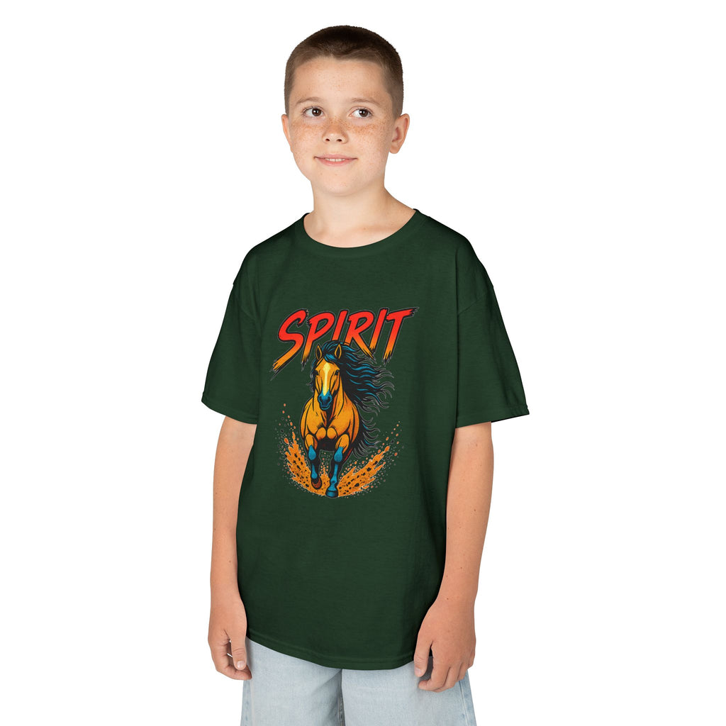 Kids 'Spirit' Galloping Horse T‑Shirt — Youth Graphic Tee for Horse Lovers