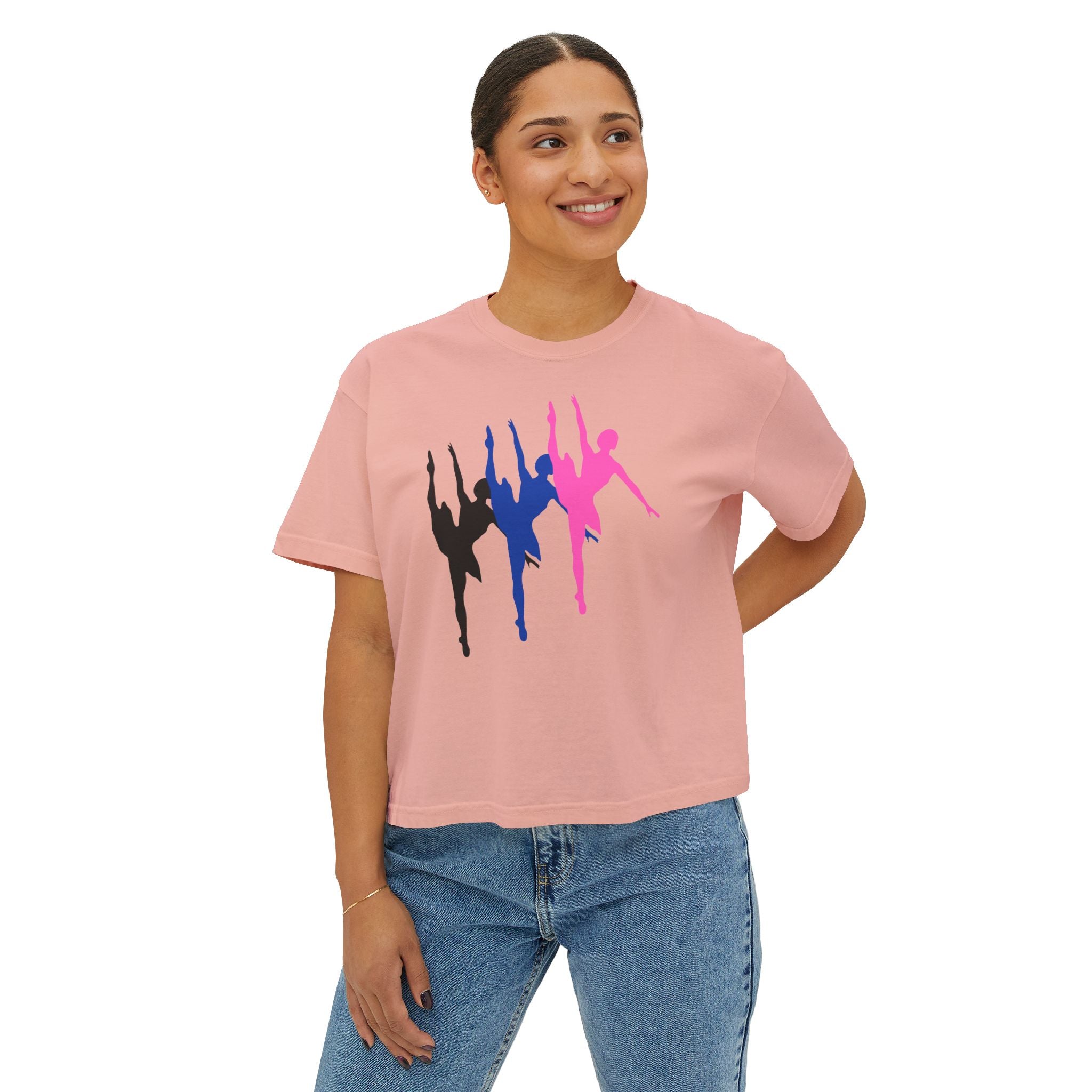 Ballet Dancer T-Shirt, Dance Shirt Women, Colorful Dancer Graphic Tee, Gift for Dancer, Aesthetic Dance Shirt, Boxy Tee