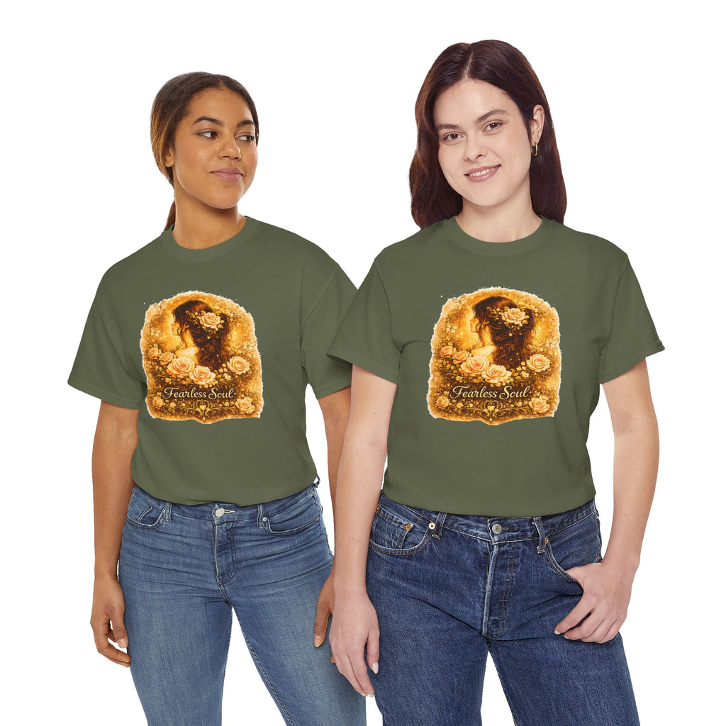 Fearless Soul Shirt, Vintage Floral Woman Tee, Feminine Aesthetic T-Shirt, Boho Graphic Tee, Cottagecore Shirt, Romantic Floral Shirt