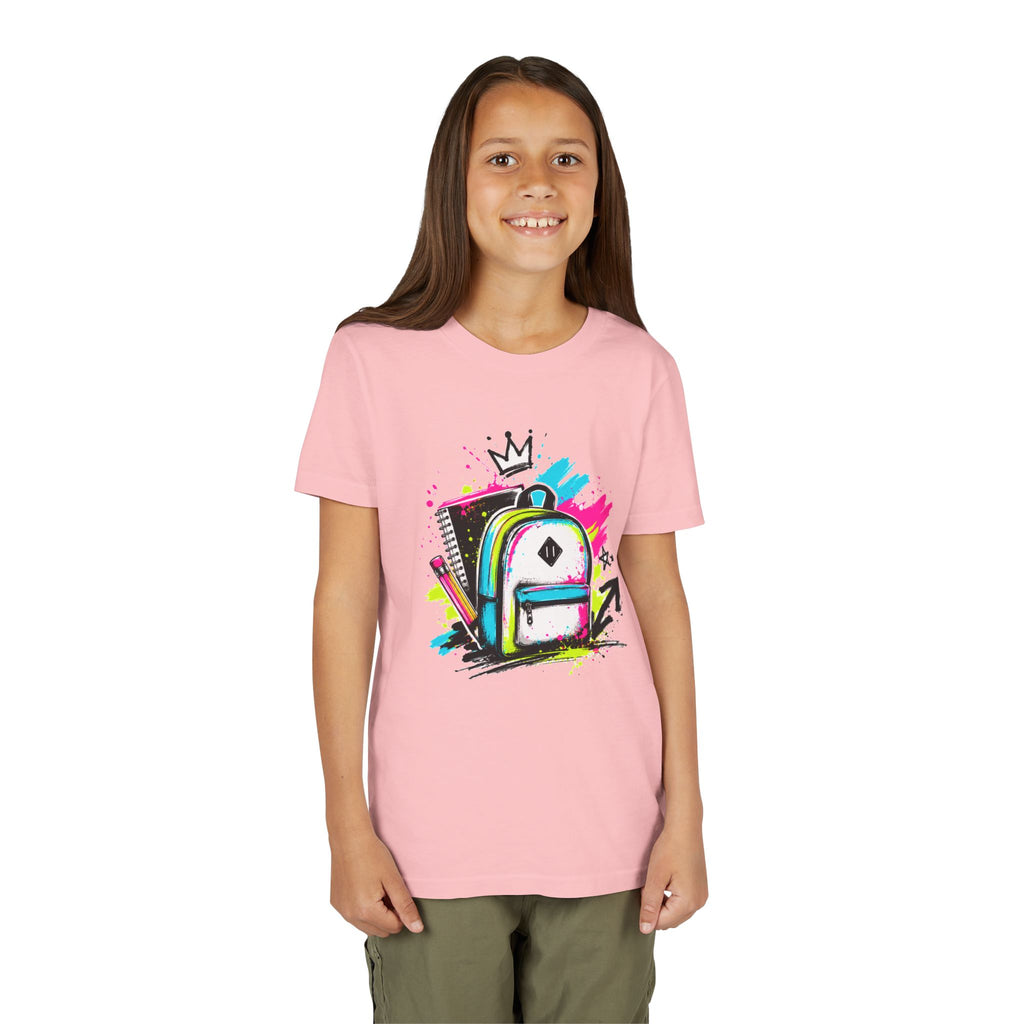 Back to School Kids T-Shirt | Graffiti Backpack Graphic Tee | First Day of School Shirt | Boys Girls Youth Tee