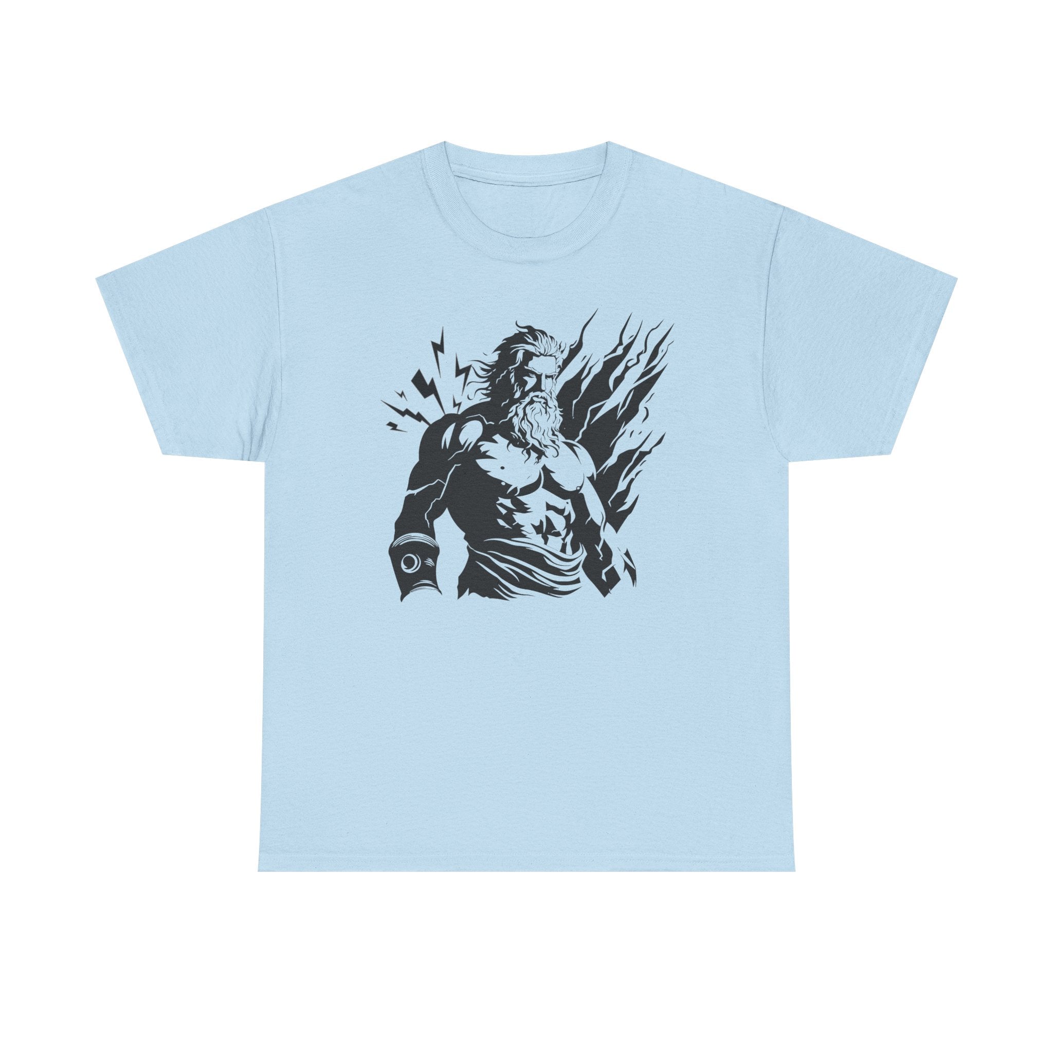 Greek God Zeus Illustration T‑Shirt — Mythic Lightning God Tee