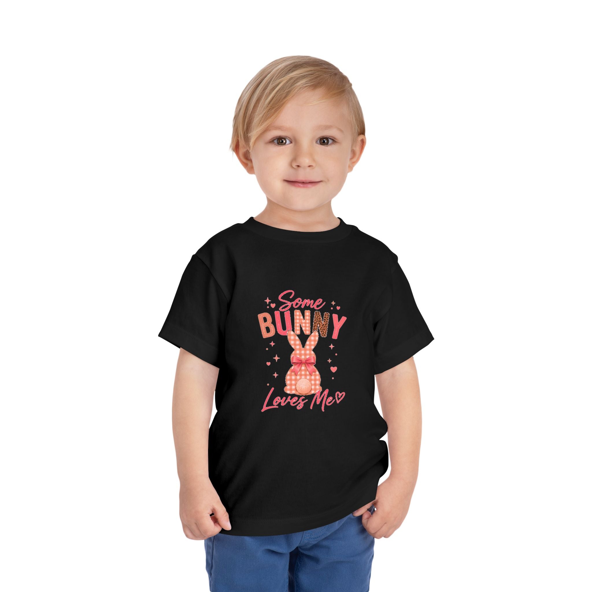 Toddler Tee -Some Bunny Loves Me Pink Easter Bunny Shirt