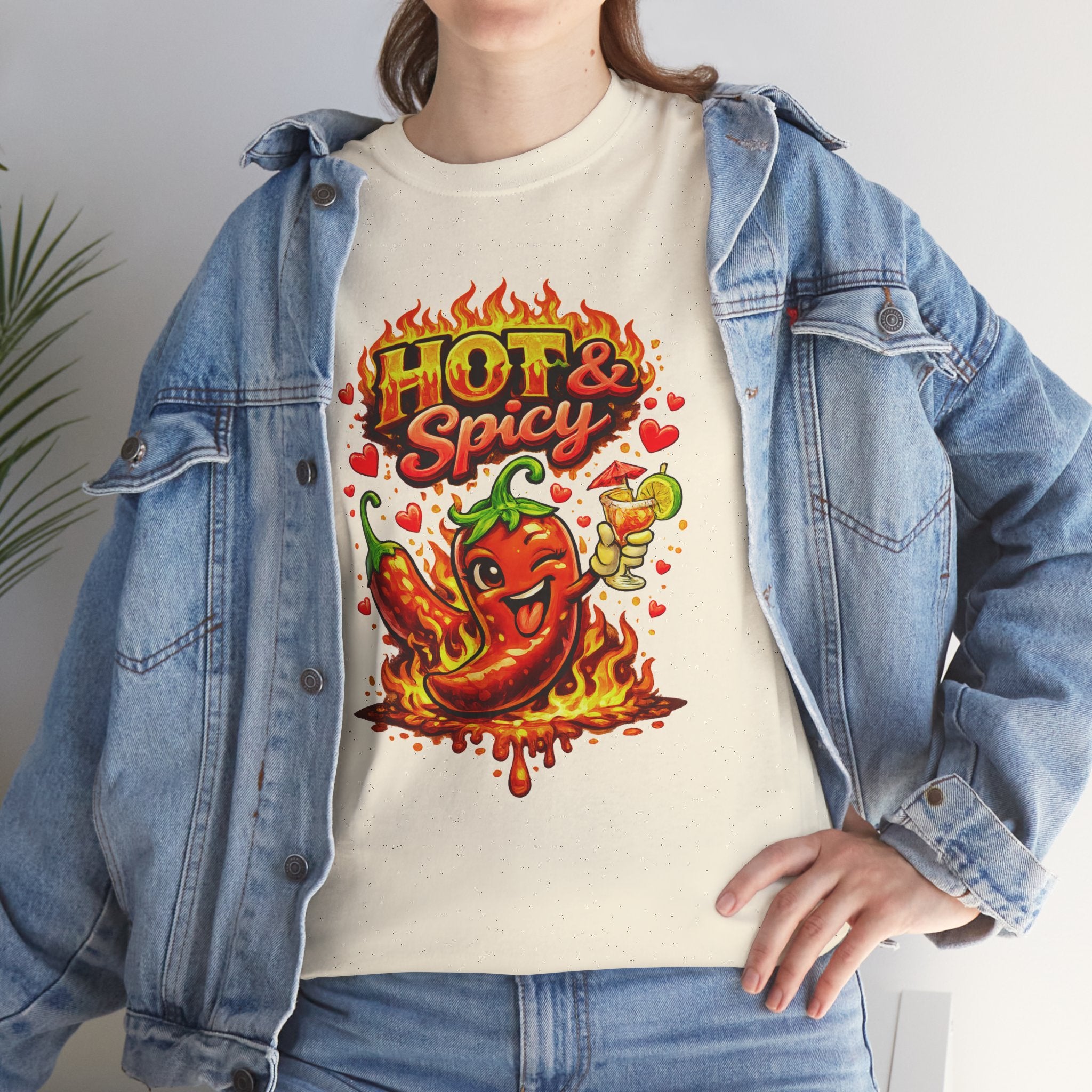 Hot & Spicy Pepper Shirt, Funny Chili Graphic Tee, Cute Food Lover T-Shirt, Spicy Gift