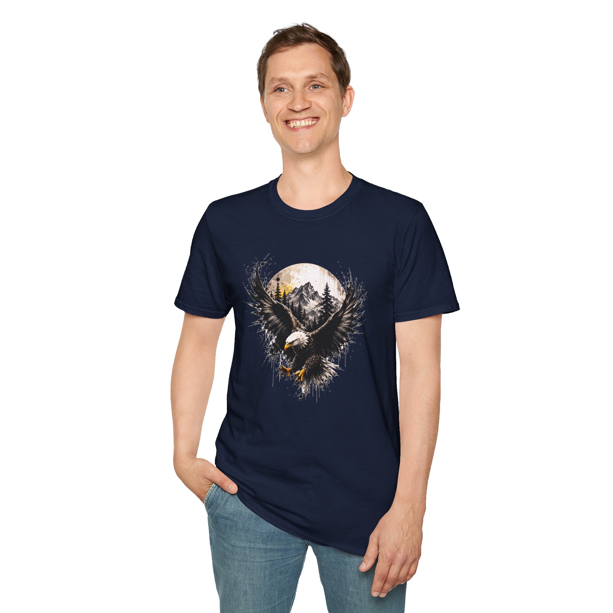 Bald Eagle Mountain T-Shirt | Patriotic Eagle Graphic Tee | Nature Lover Shirt | Outdoor Adventure Tee | Unisex Wildlife Gift