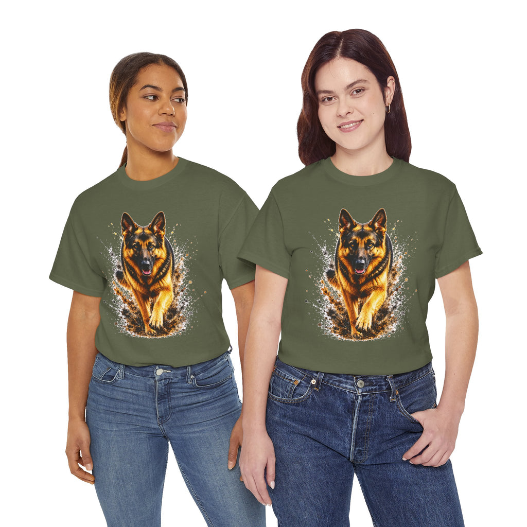 German Shepherd Running T-Shirt, German Shepherd Graphic Tee, Dog Lover Shirt, Unisex German Shepherd Tee, Gift for Dog Owner, K9 Animal Shirt