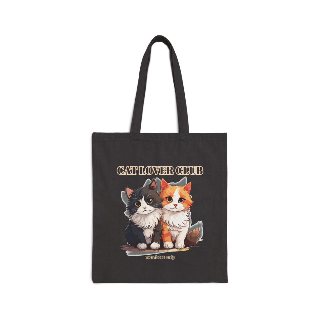 Cat Lover Club Canvas Tote Bag – Cute Kittens 'Members Only' Eco Shopper