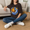 Sun and Moon Graphic T-Shirt — Celestial Boho Solar Lunar Tee