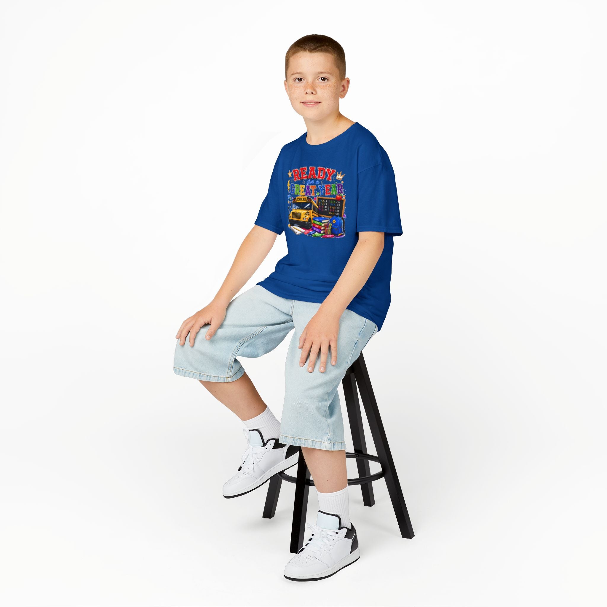 Kids T-Shirt — "Ready For A Great Year" School Bus Back-to-School Tee