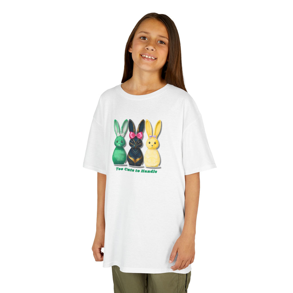 Kids Tee — Colorful Bunny Trio "You Color Me Beautiful" Easter Shirt