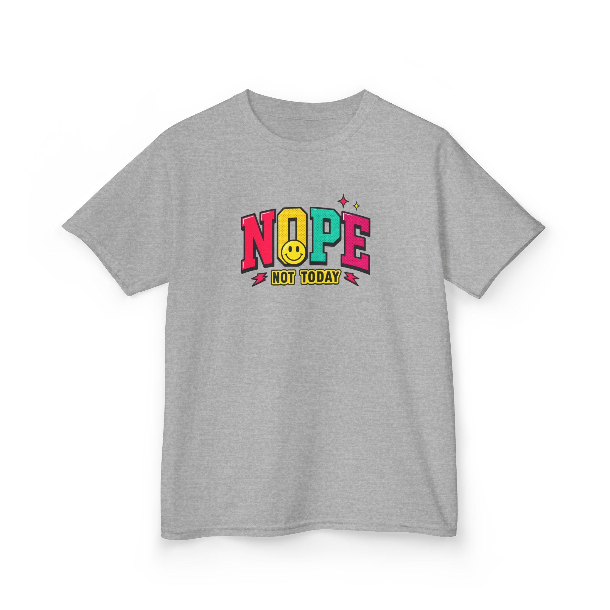 Kids "NOPE Not Today" Graphic Tee — Funny Retro Lettering Kids T-Shirt
