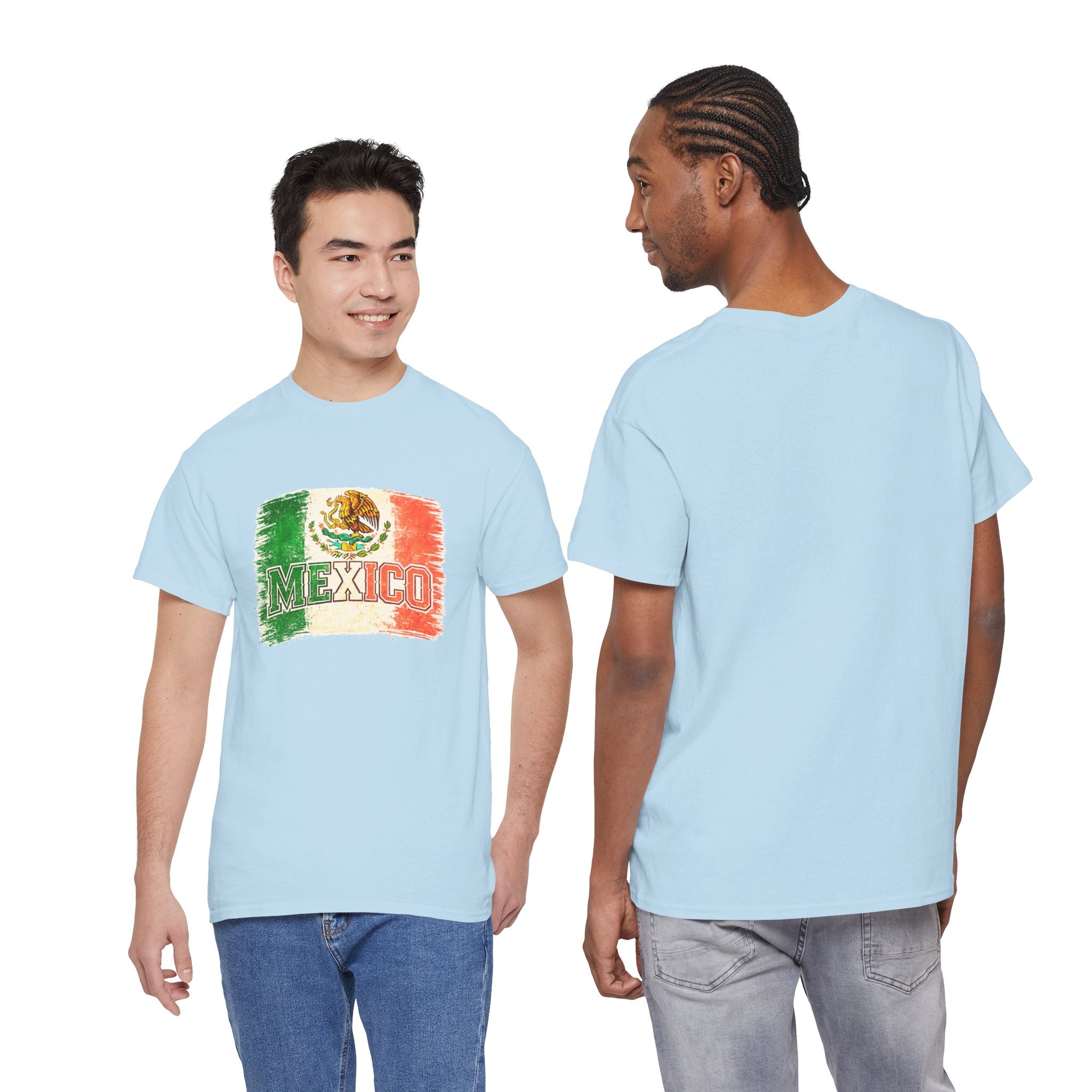 Mexico Flag Vintage T-Shirt — Distressed Mexican Emblem Tee