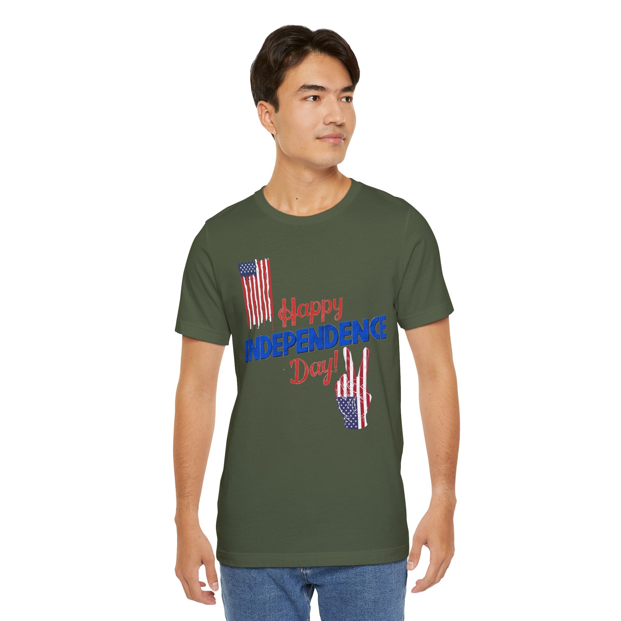 Happy Independence Day Shirt, Patriotic 4th of July T-Shirt, USA Flag Shirt, American Independence Day Tee