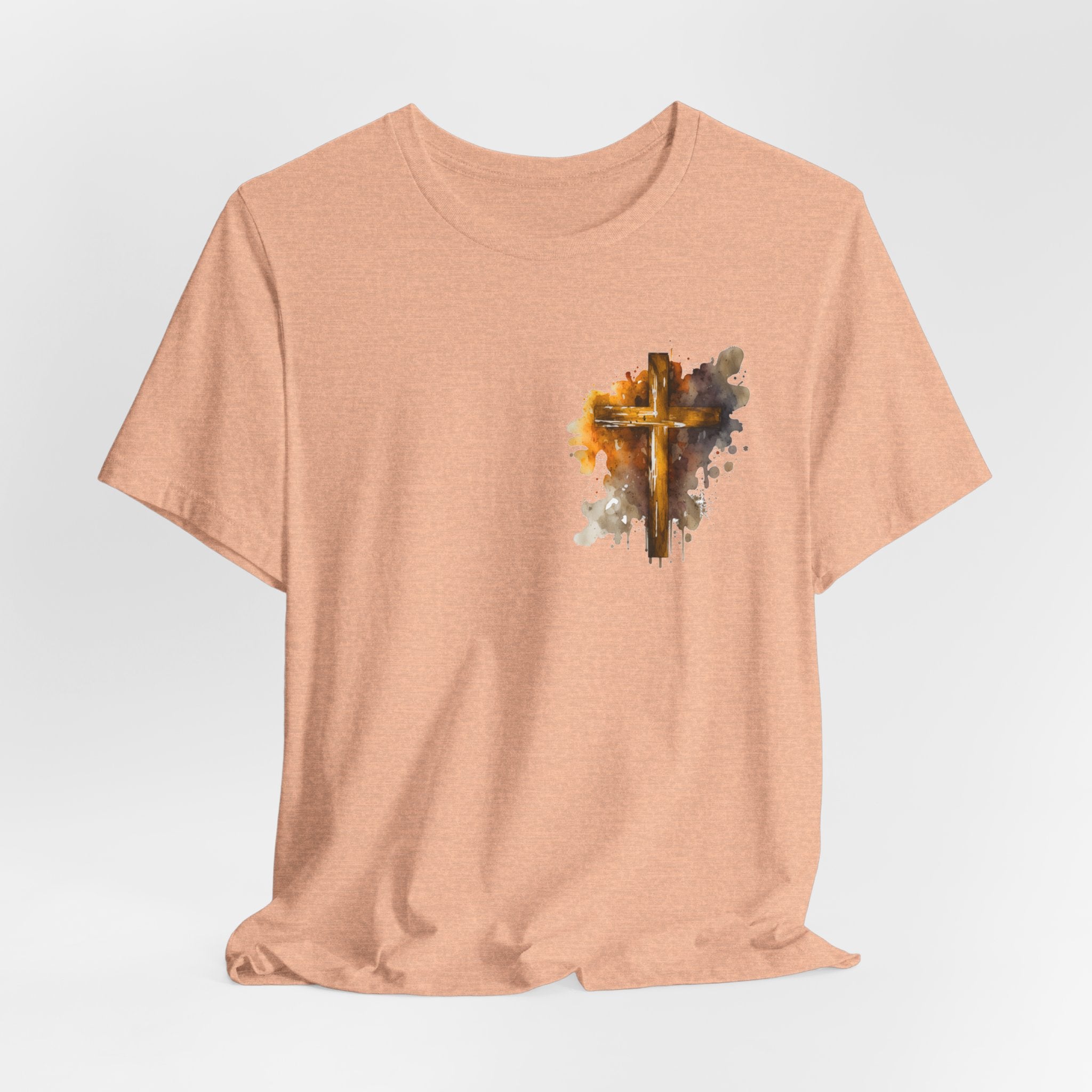 Christian Cross T-Shirt, Watercolor Faith Tee, Religious Shirt, Minimalist Christian Gift, Unisex Graphic Tee