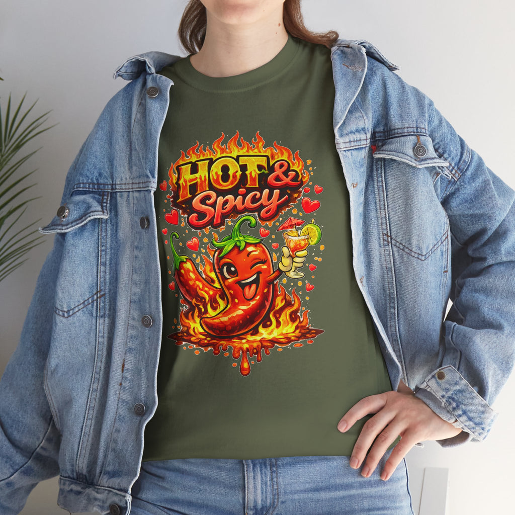 Hot & Spicy Pepper Shirt, Funny Chili Graphic Tee, Cute Food Lover T-Shirt, Spicy Gift