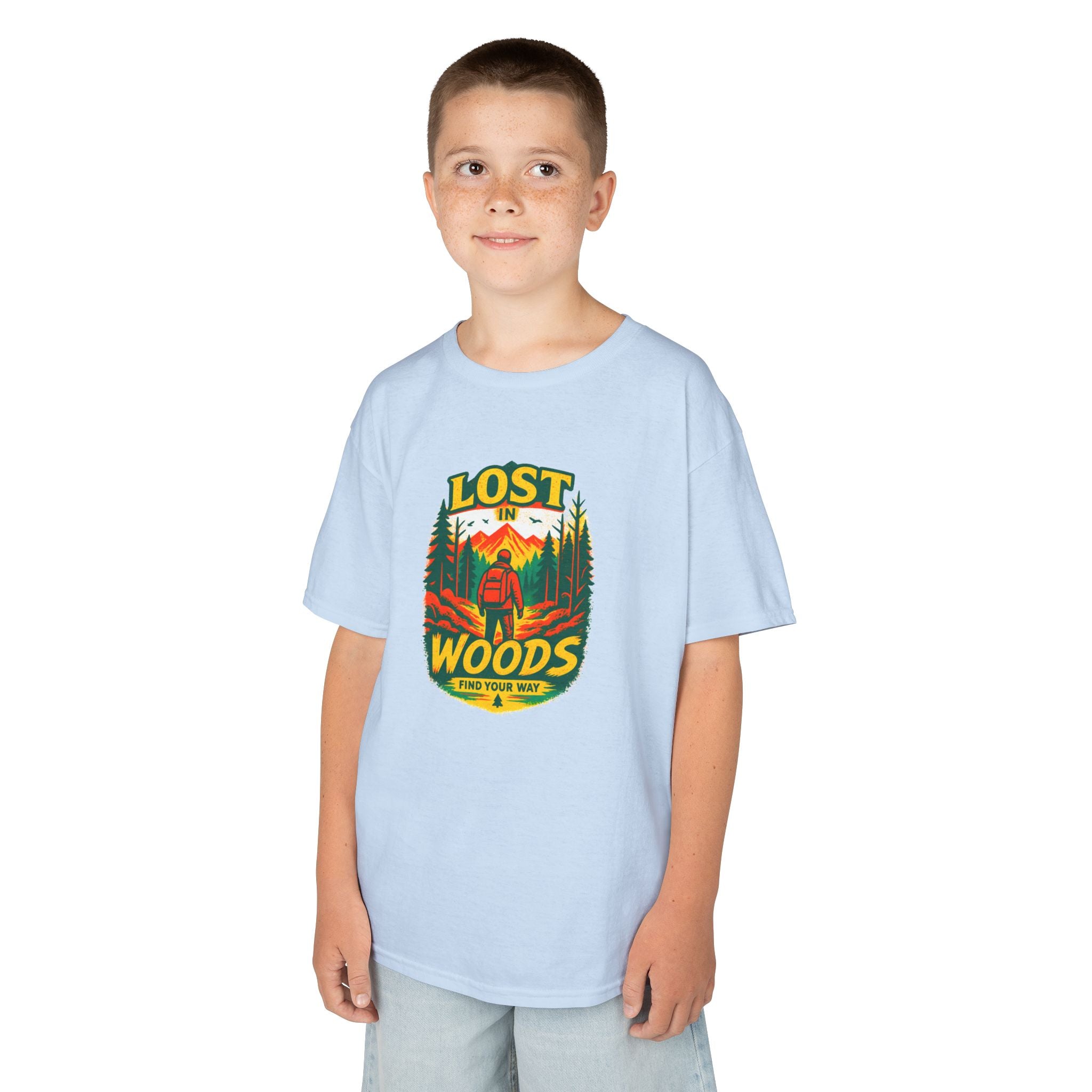 Kids Lost in Woods Shirt | Camping Adventure Tee | Nature Graphic T-Shirt