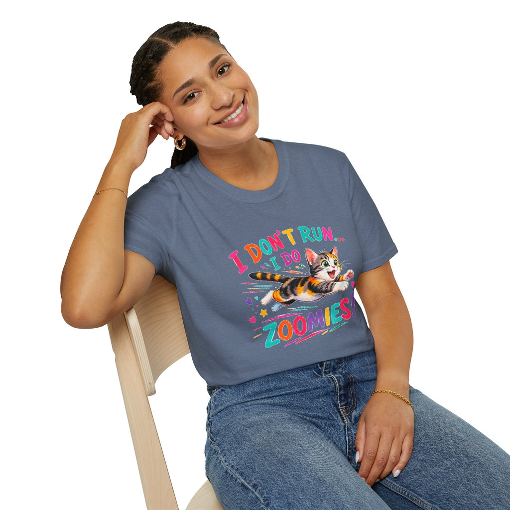 I Don’t Run… I Do—Cute Calico Cat T-Shirt