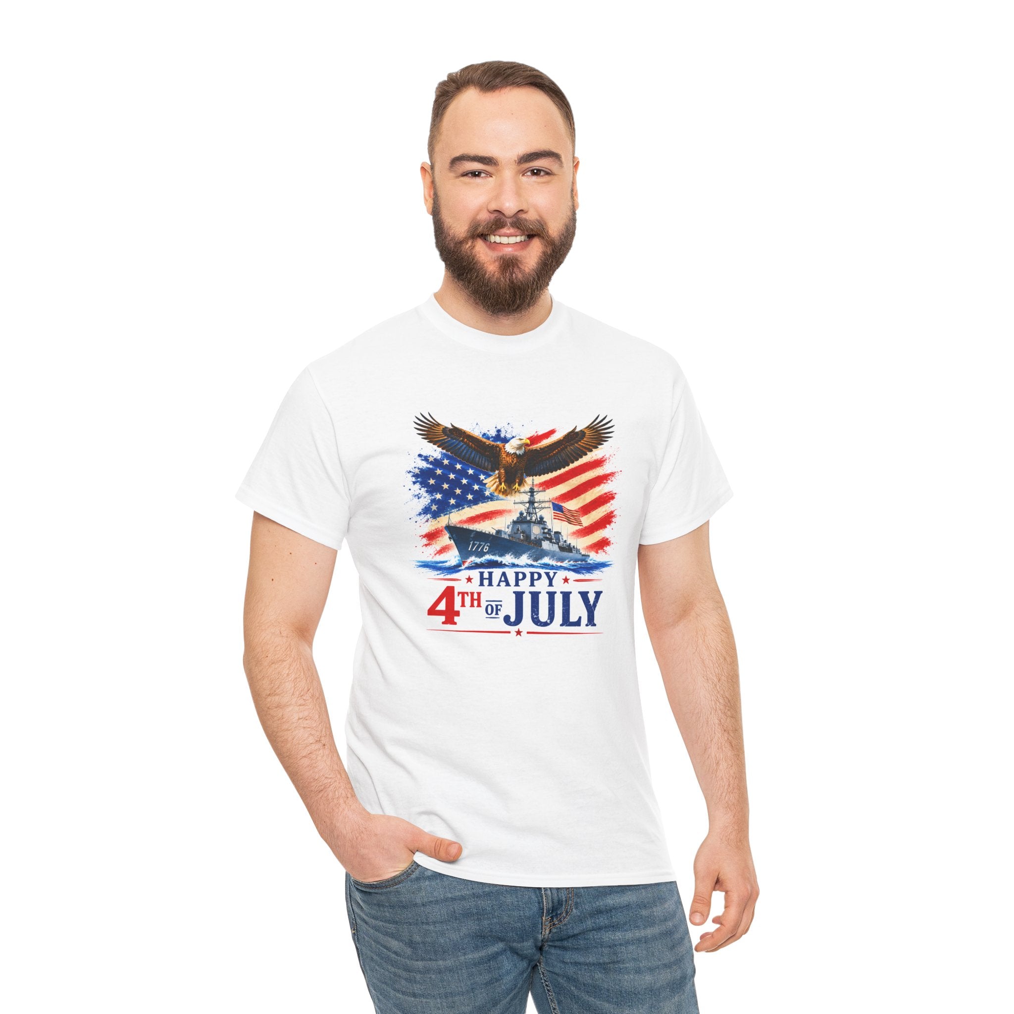 Happy 4th of July Shirt, Patriotic Eagle T-Shirt, American Flag Tee, USA Independence Day Shirt, Freedom Eagle Gift