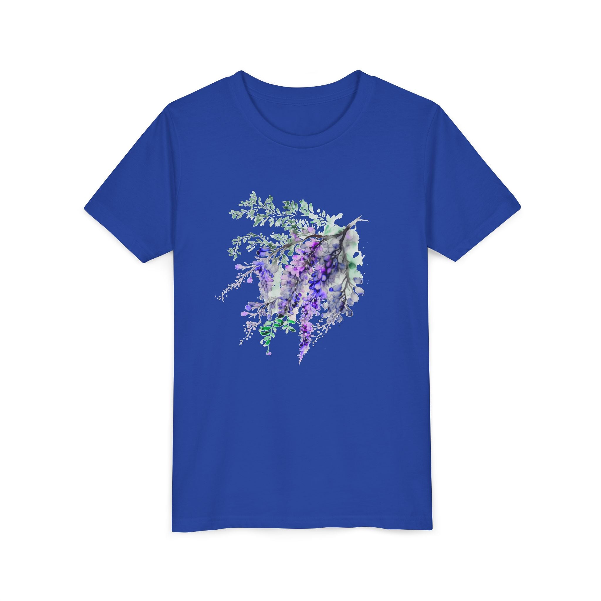 Youth Tee - Watercolor Wisteria Floral Shirt