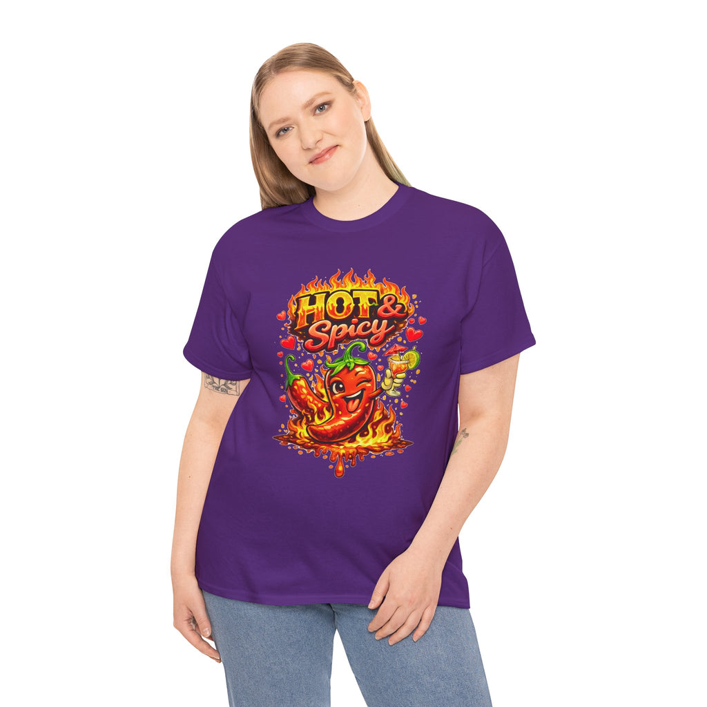 Hot & Spicy Pepper Shirt, Funny Chili Graphic Tee, Cute Food Lover T-Shirt, Spicy Gift