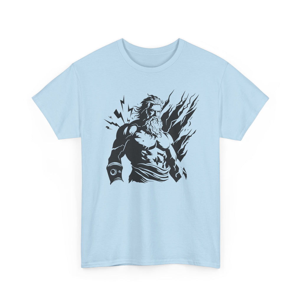 Greek God Zeus Illustration T‑Shirt — Mythic Lightning God Tee