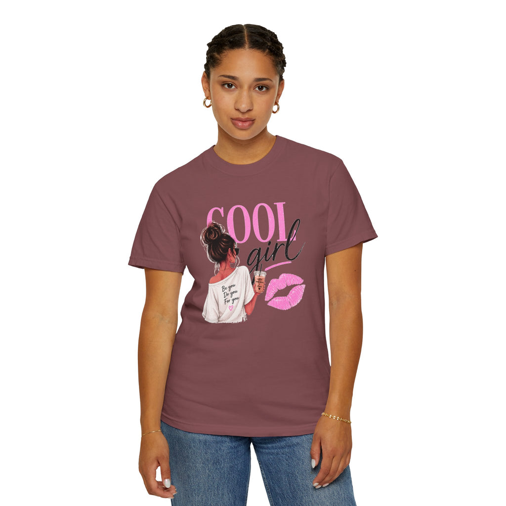 Cool Girl Graphic T‑Shirt — Pink Lip Print Casual Tee
